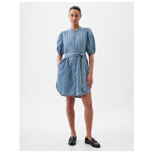 GAP Puff Sleeve Denim Mini Dress